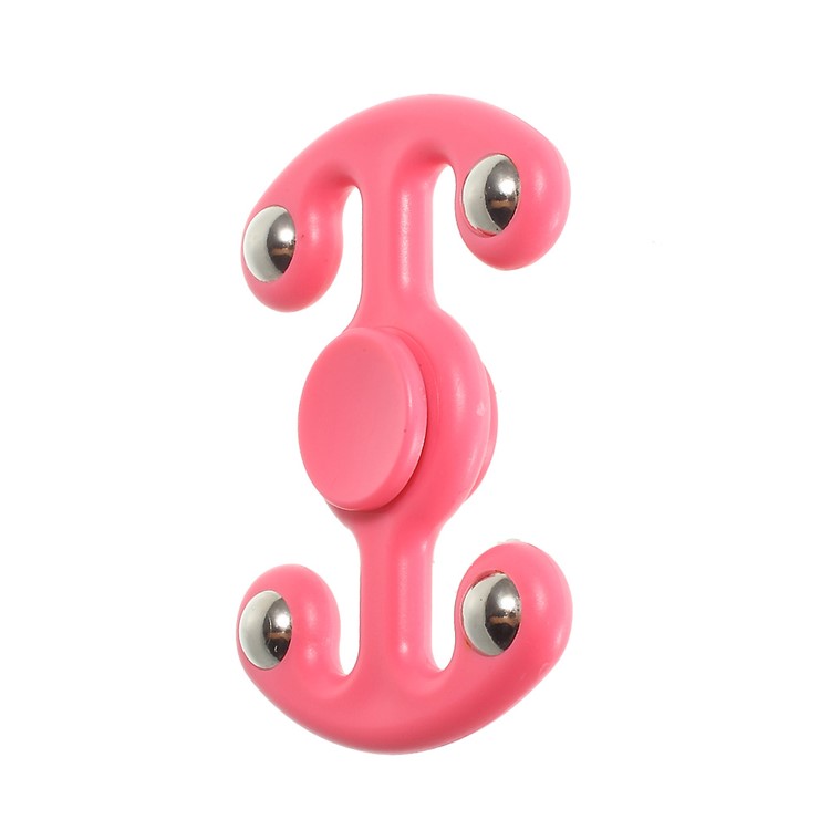 4 Steel Balls Fidget Spinner Hand Spinner Stress and Anxiety Relief Toy - Pink-7