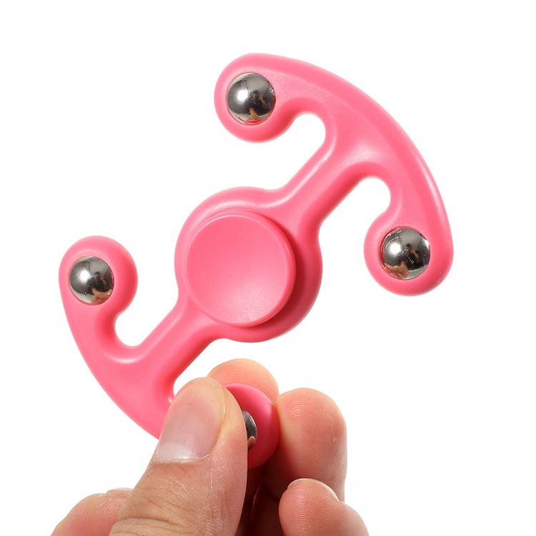 4 Steel Balls Fidget Spinner Hand Spinner Stress and Anxiety Relief Toy - Pink-8