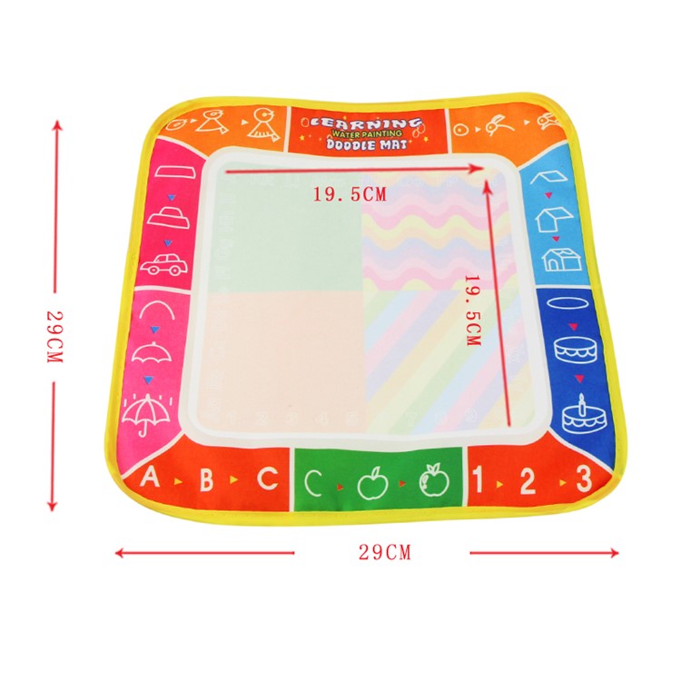 COOLPLAY 29 x 29cm 4 Color Children Water Drawing Mat Board & Magic Pen Doodle Kids Educational Toy-3