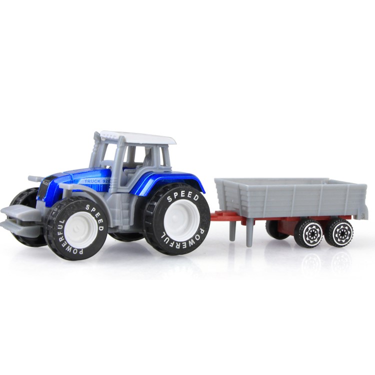 4PCS/Set Alloy Engineering Car Tractor Toy Model Farm Vehicle Belt Boy Toy Car Model-3