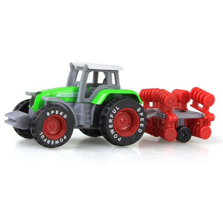 4PCS/Set Alloy Engineering Car Tractor Toy Model Farm Vehicle Belt Boy Toy Car Model-9