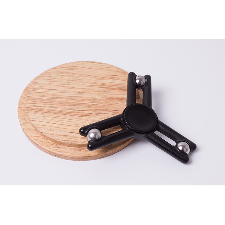 3 Balls Triangle Spinner Fidget Spinner Finger Toy ADHD Focus Toy - Black-11