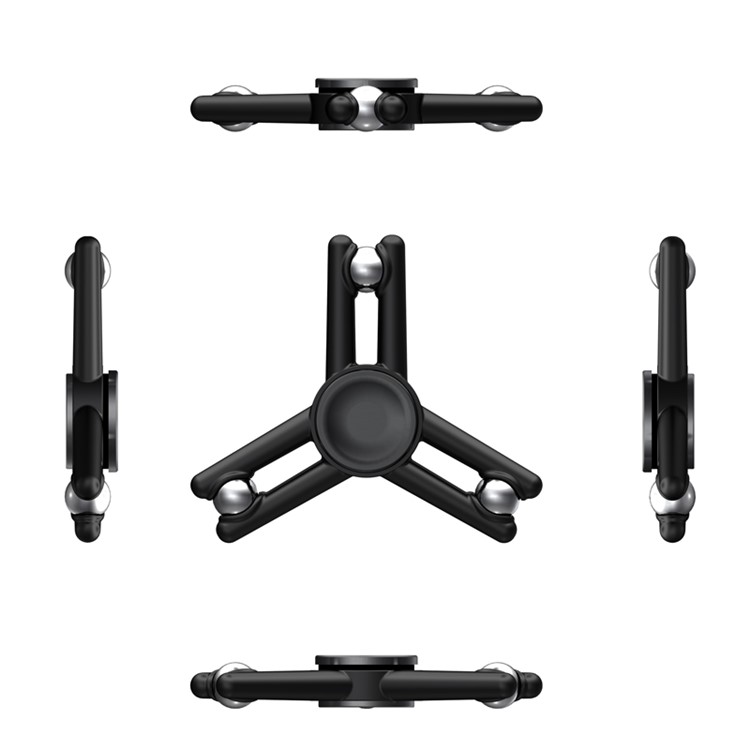 3 Balls Triangle Spinner Fidget Spinner Finger Toy ADHD Focus Toy - Black-6