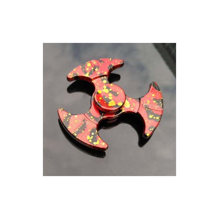 EDC Kirsite Fidget Spinner Fast Speed Bearing ADHD Focus Anxiety Relief Toy - Red-1
