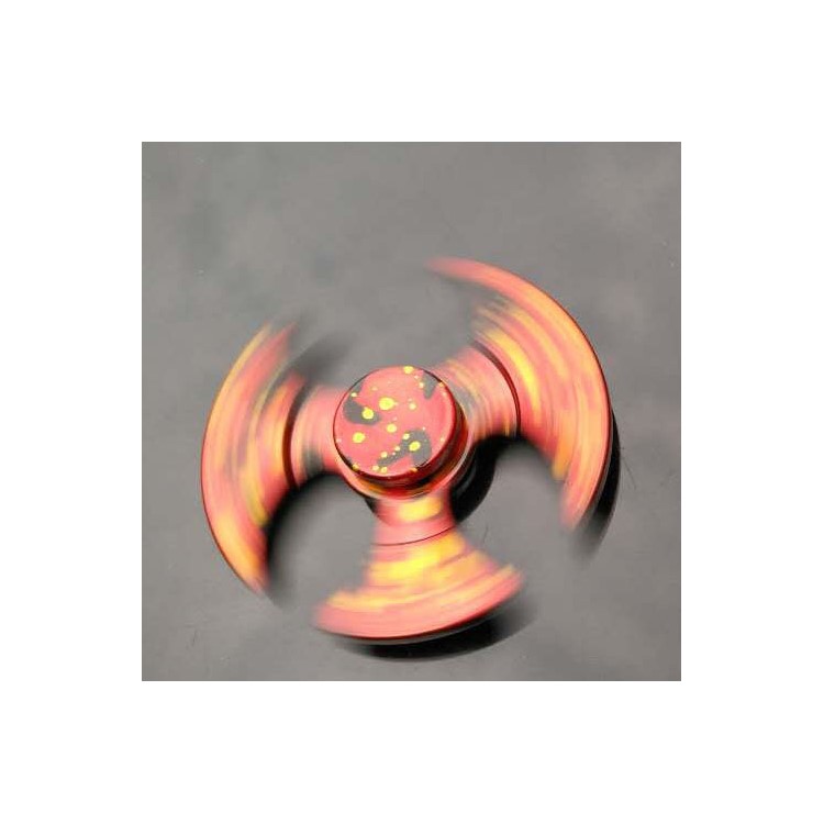 EDC Kirsite Fidget Spinner Fast Speed Bearing ADHD Focus Anxiety Relief Toy - Red-2