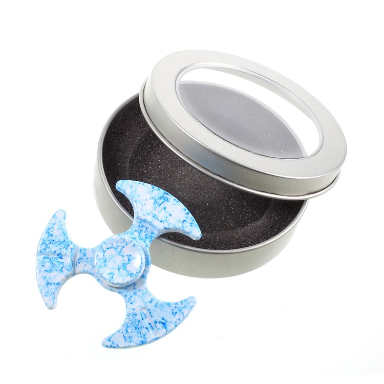 Kirsite Fidget Spinner Fast Speed Bearing Tri-spinner Relieve Anxiety and Boredom - Blue-11