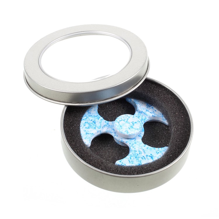 Kirsite Fidget Spinner Fast Speed Bearing Tri-spinner Relieve Anxiety and Boredom - Blue-12