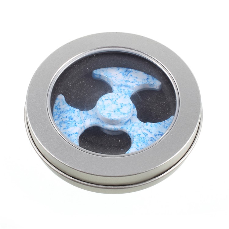 Kirsite Fidget Spinner Fast Speed Bearing Tri-spinner Relieve Anxiety and Boredom - Blue-13