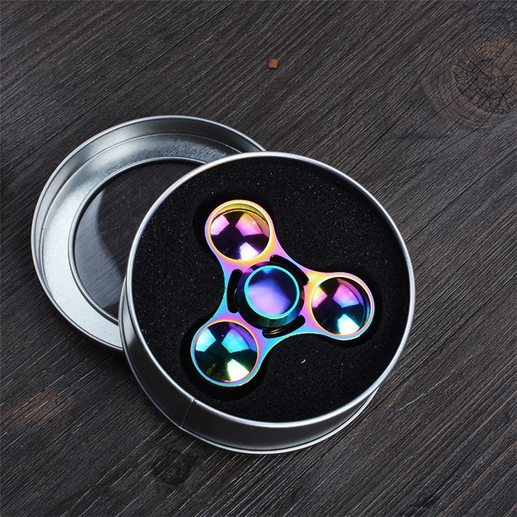 Colorized Kirsite Triangle Shape Spinner Fidget Spinner Hand Toy Relieve Anxiety and Boredom-3