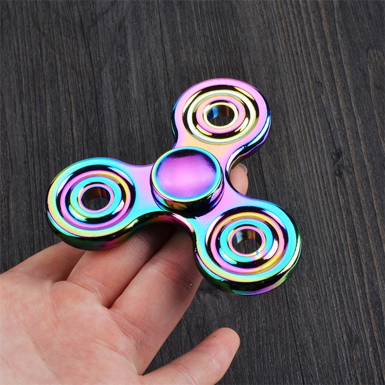 Colorized Kirsite Tri-Spinner Fidget Spinner Toy Relieve Anxiety and Boredom-1