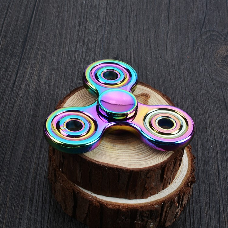 Colorized Kirsite Tri-Spinner Fidget Spinner Toy Relieve Anxiety and Boredom-2