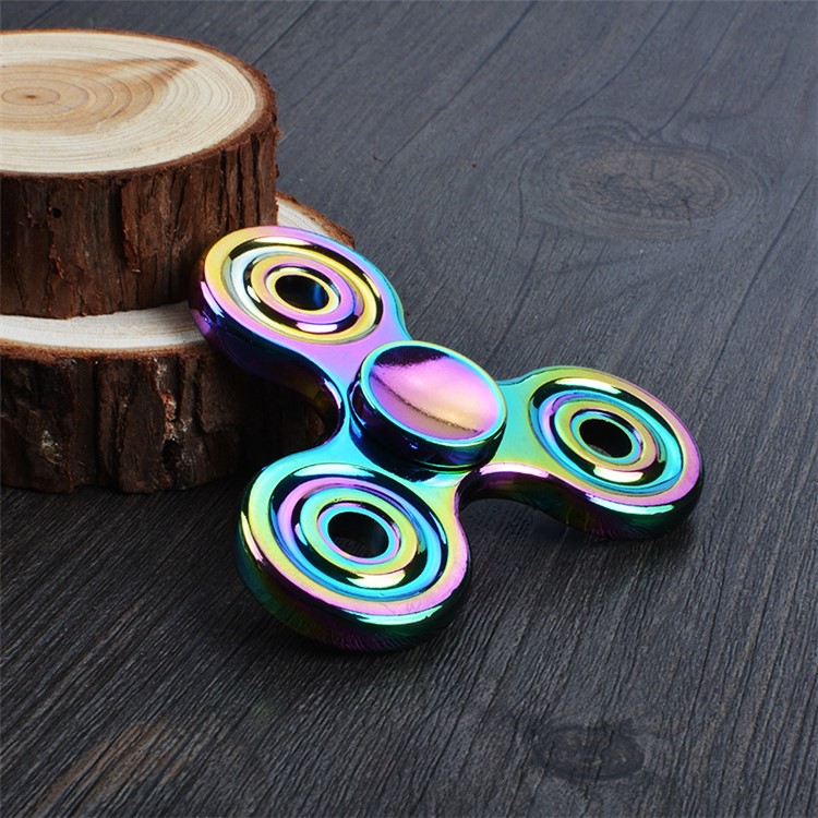Colorized Kirsite Tri-Spinner Fidget Spinner Toy Relieve Anxiety and Boredom-4
