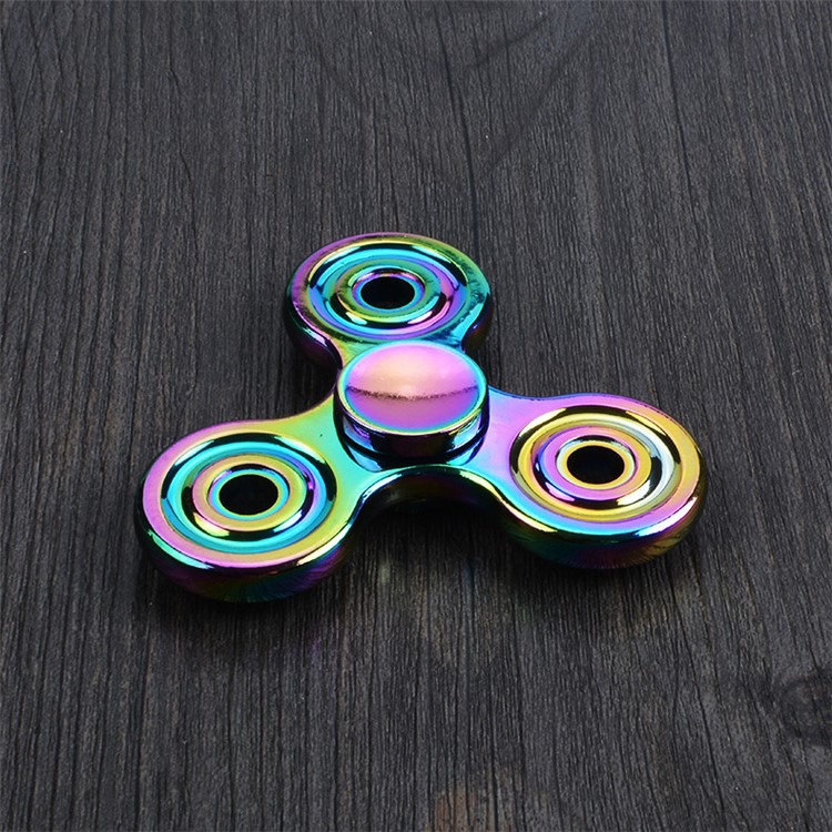 Colorized Kirsite Tri-Spinner Fidget Spinner Toy Relieve Anxiety and Boredom-5