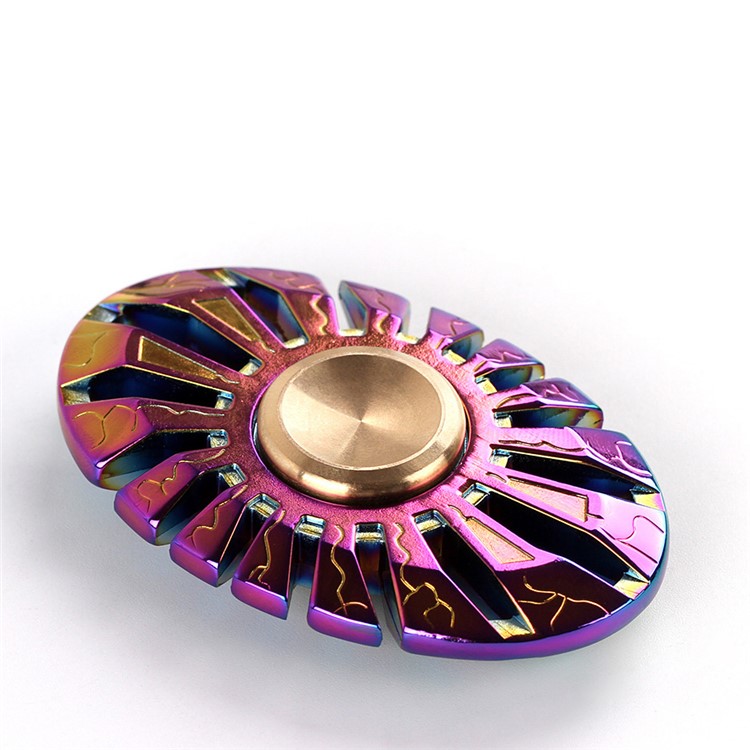 Colorized Butterflyfish Pattern Fidget Spinner Kirsite Hand Spinner Stress and Anxiety Relief Toy-1