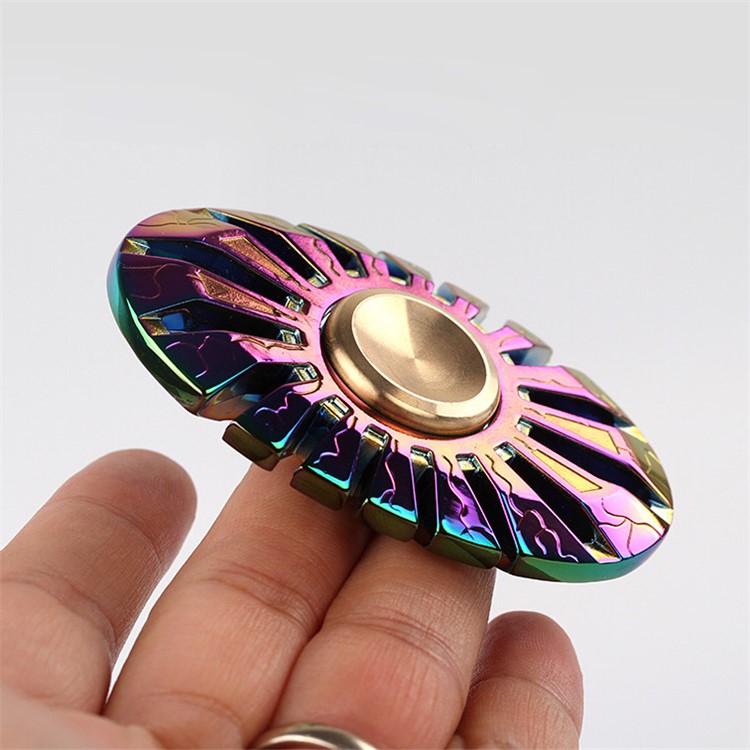 Colorized Butterflyfish Pattern Fidget Spinner Kirsite Hand Spinner Stress and Anxiety Relief Toy-10