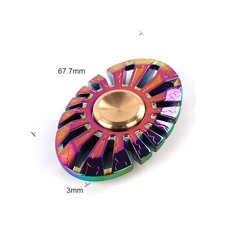 Colorized Butterflyfish Pattern Fidget Spinner Kirsite Hand Spinner Stress and Anxiety Relief Toy-11