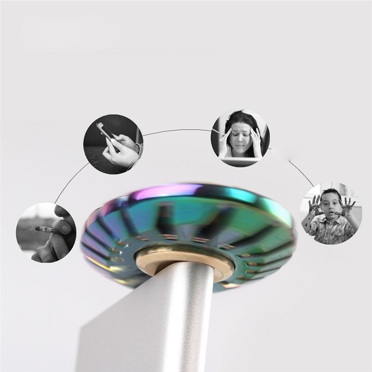 Colorized Butterflyfish Pattern Fidget Spinner Kirsite Hand Spinner Stress and Anxiety Relief Toy-6