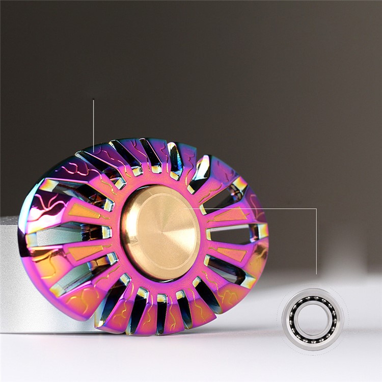 Colorized Butterflyfish Pattern Fidget Spinner Kirsite Hand Spinner Stress and Anxiety Relief Toy-7