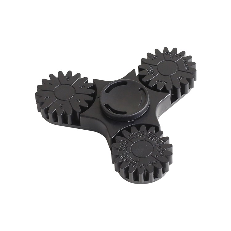 Tri-Spinner Fidget Spinner Toy Stress Reducer Relieve Anxiety and Boredom - Black-1