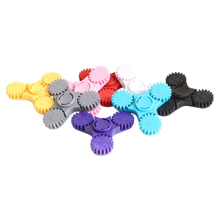 Tri-Spinner Fidget Spinner Toy Stress Reducer Relieve Anxiety and Boredom - Black-3