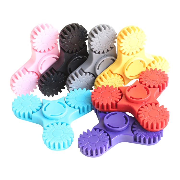 Tri-Spinner Fidget Spinner Toy Stress Reducer Relieve Anxiety and Boredom - Black-4