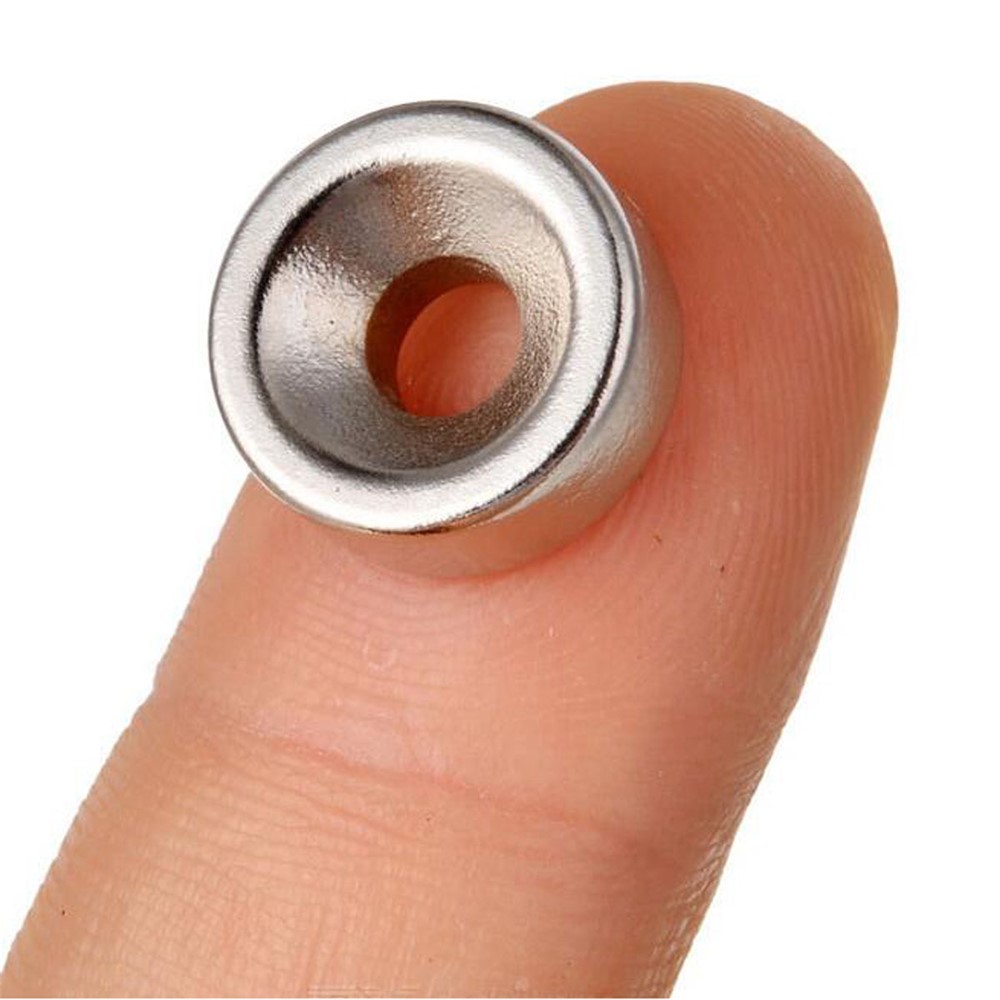 20Pcs/Set Round Hole Neodymium Magnet 12x3mm NdFeB Rare Earth Magnets - Silver Color-3