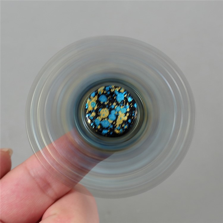 Colorized Kirsite Tri Fidget Hand Spinner Fidget EDC Focus Toy for Kids and Adults - Black-3