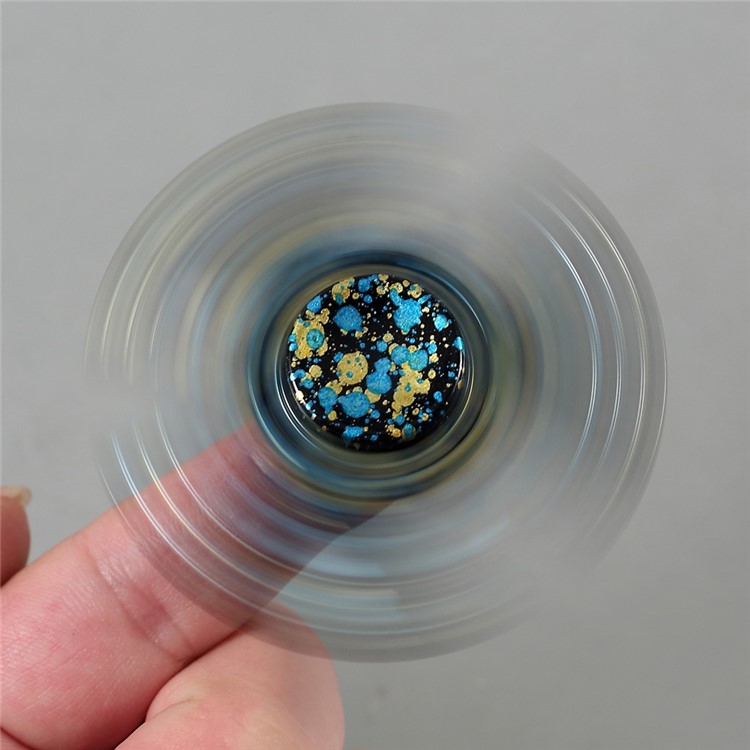 Colorized Kirsite Tri Fidget Hand Spinner Fidget EDC Focus Toy for Kids and Adults - Black-4