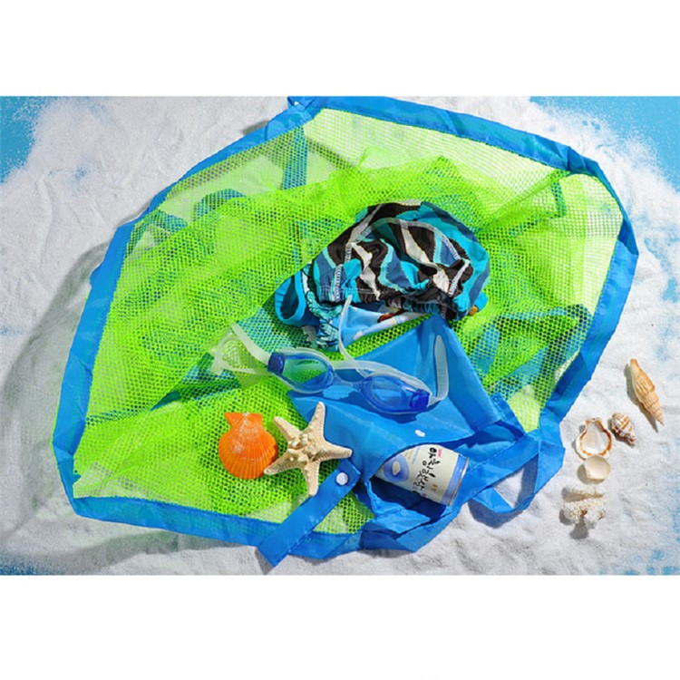 Portable Baby Sand Away Beach Toy Storage Mesh Bag Tote Carry Box Basket - Large Size-2
