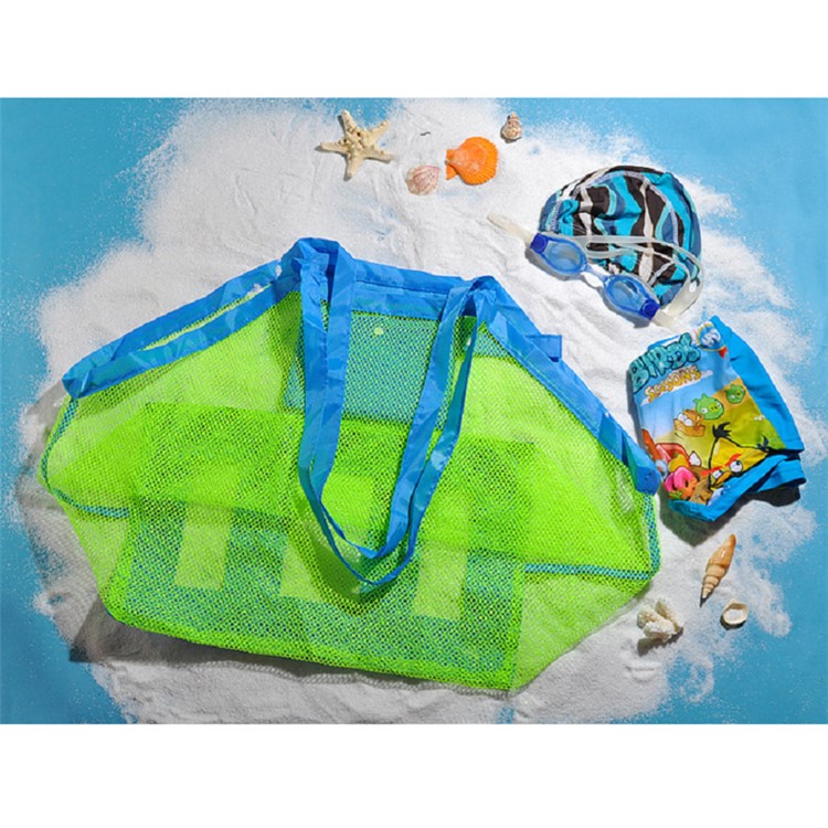 Portable Baby Sand Away Beach Toy Storage Mesh Bag Tote Carry Box Basket - Large Size-3