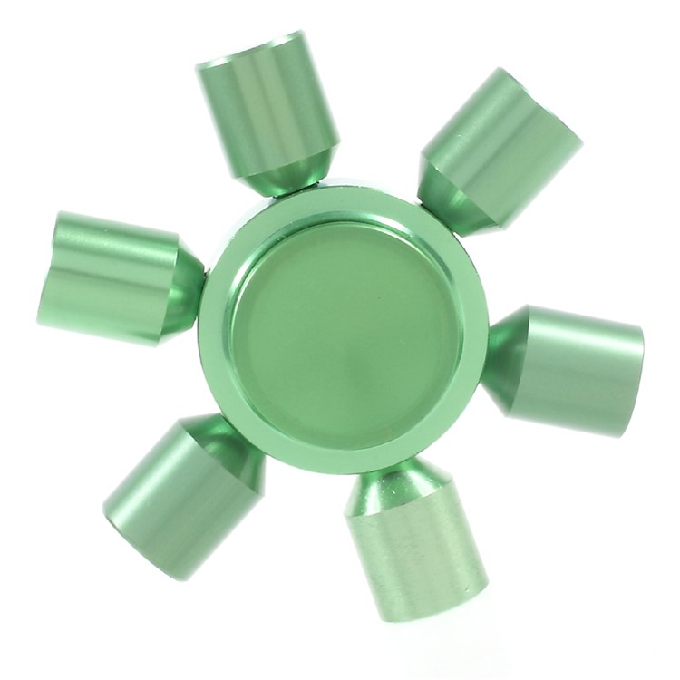 Aluminum Alloy Hexagon Fingertip Gyroscope Hand Spinner Fidget Toy for Children and Adults - Green-2