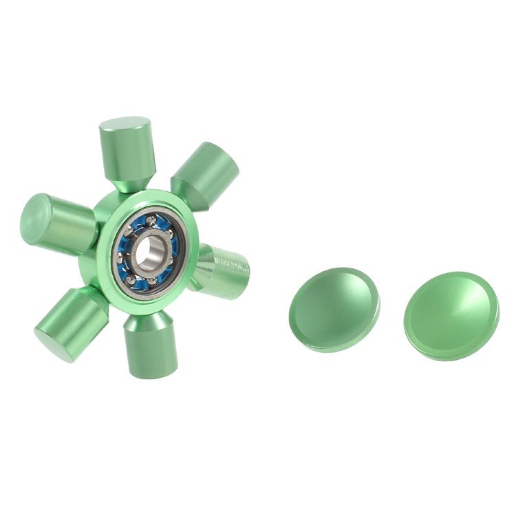 Aluminum Alloy Hexagon Fingertip Gyroscope Hand Spinner Fidget Toy for Children and Adults - Green-5