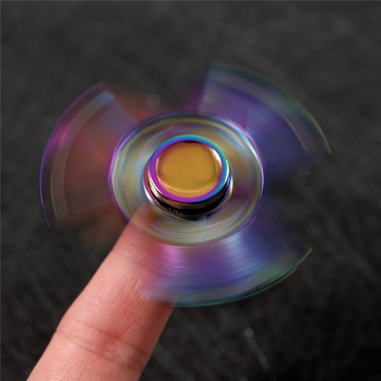 Colorized Triangle Spinner Fidget Hand EDC Focus Toy Relieve Stress-3
