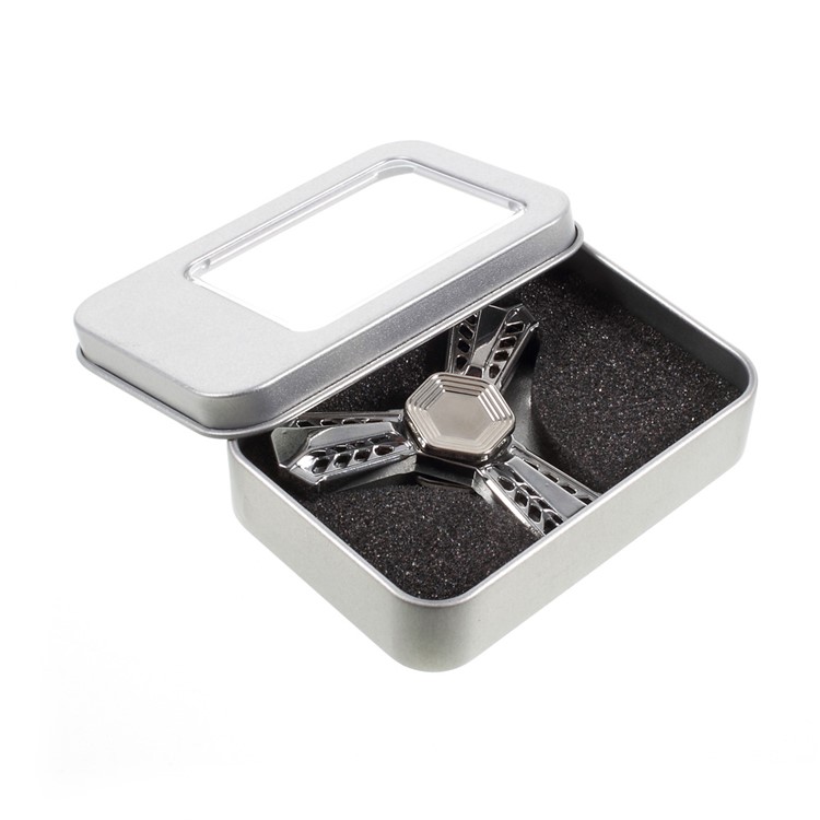 Kirsite EDC Spinner Fidget Spinner Finger EDC Focus Toy - Silver-11