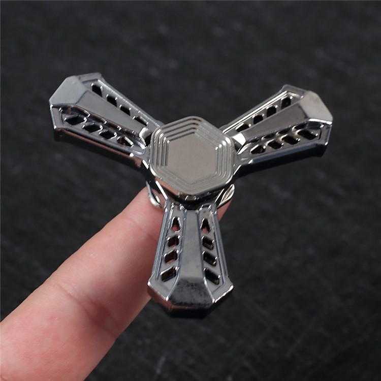 Kirsite EDC Spinner Fidget Spinner Finger EDC Focus Toy - Silver-2