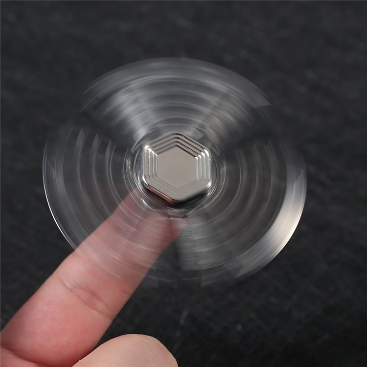Kirsite EDC Spinner Fidget Spinner Finger EDC Focus Toy - Silver-4