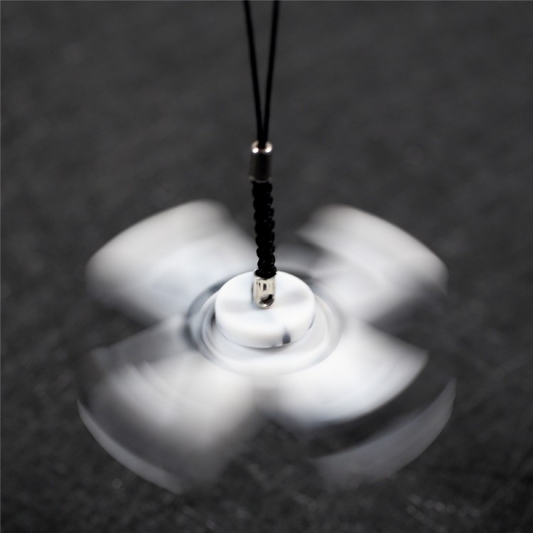Quadrangle Fidget Spinner Silicone Hand Finger Toy with Lanyard Relieve Anxiety and Boredom - White-10