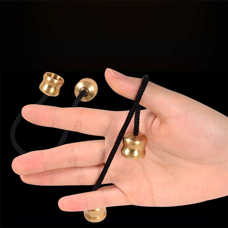 Pure Copper Finger YO-YO Ball Anti Stress Toy Hand Fidget Toy-2