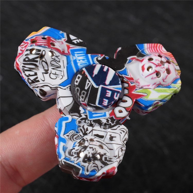 Colorized Pattern EDC Tri-Spinner Fidget Spinner Finger Toy Fast Bearing-10