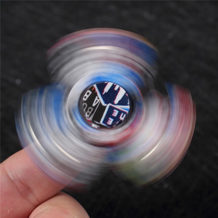 Colorized Pattern EDC Tri-Spinner Fidget Spinner Finger Toy Fast Bearing-11