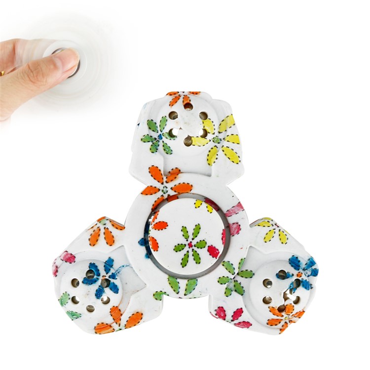 Colorized Pattern EDC Tri-Spinner Fidget Spinner Finger Toy Fast Bearing-2