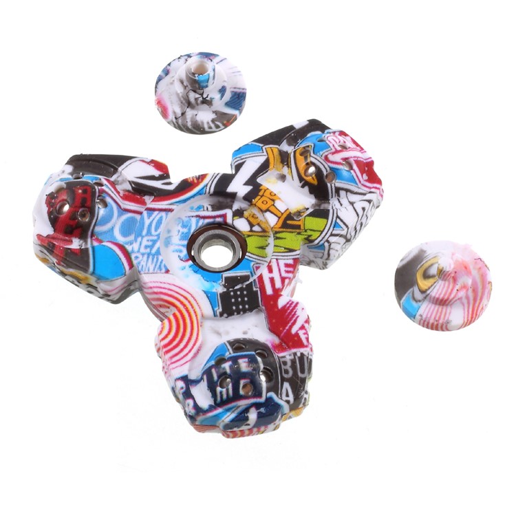 Colorized Pattern EDC Tri-Spinner Fidget Spinner Finger Toy Fast Bearing-6