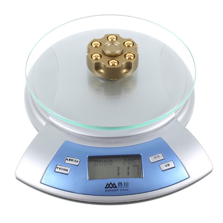 Revolver Clip Design Fidget Spinner Round Hand Spinner EDC Toy Break Bad Habits ADHD - Gold-10