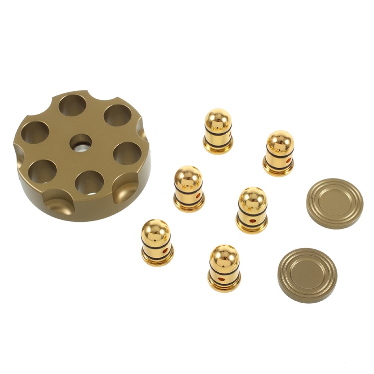 Revolver Clip Design Fidget Spinner Round Hand Spinner EDC Toy Break Bad Habits ADHD - Gold-8