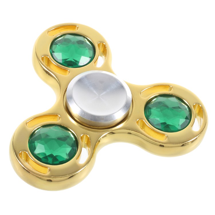 Crystal Triangle Pattern EDC Focus Toy Spinner Fidget Spinner Finger High Speed Bearing - Gold-2