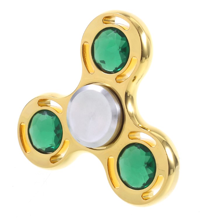 Crystal Triangle Pattern EDC Focus Toy Spinner Fidget Spinner Finger High Speed Bearing - Gold-3