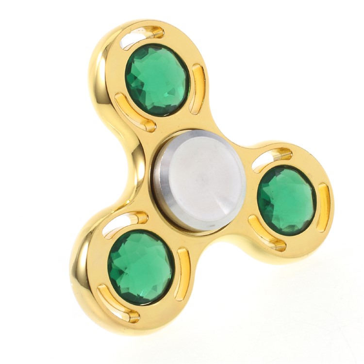 Crystal Triangle Pattern EDC Focus Toy Spinner Fidget Spinner Finger High Speed Bearing - Gold-4