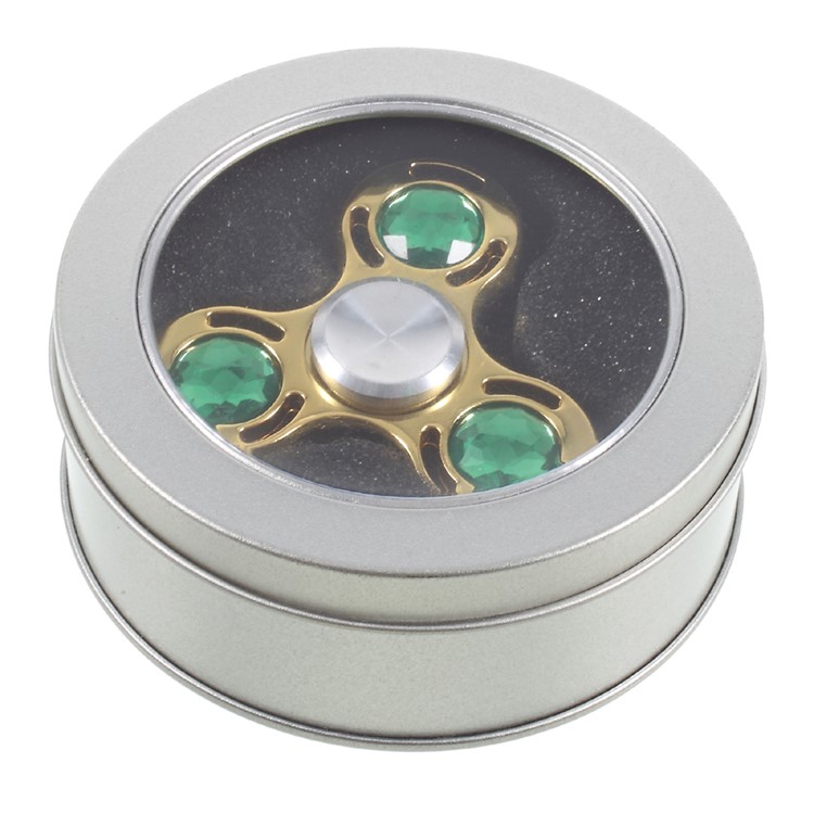 Crystal Triangle Pattern EDC Focus Toy Spinner Fidget Spinner Finger High Speed Bearing - Gold-8