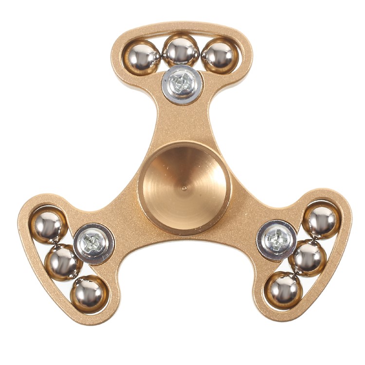 Metal Balls EDC Triangle Fidget Spinner Hand Spinner Fidget Finger Toy - Gold-1