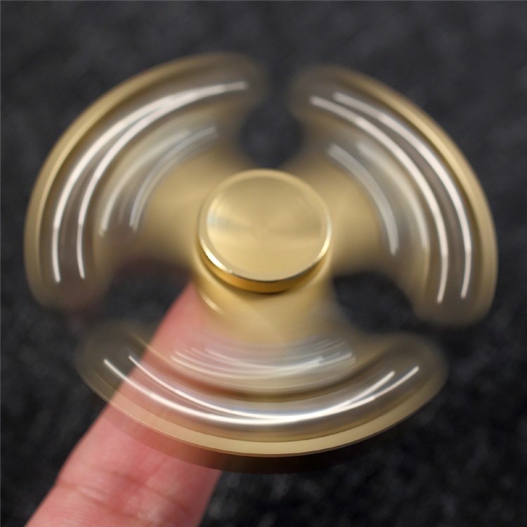 Metal Balls EDC Triangle Fidget Spinner Hand Spinner Fidget Finger Toy - Gold-9